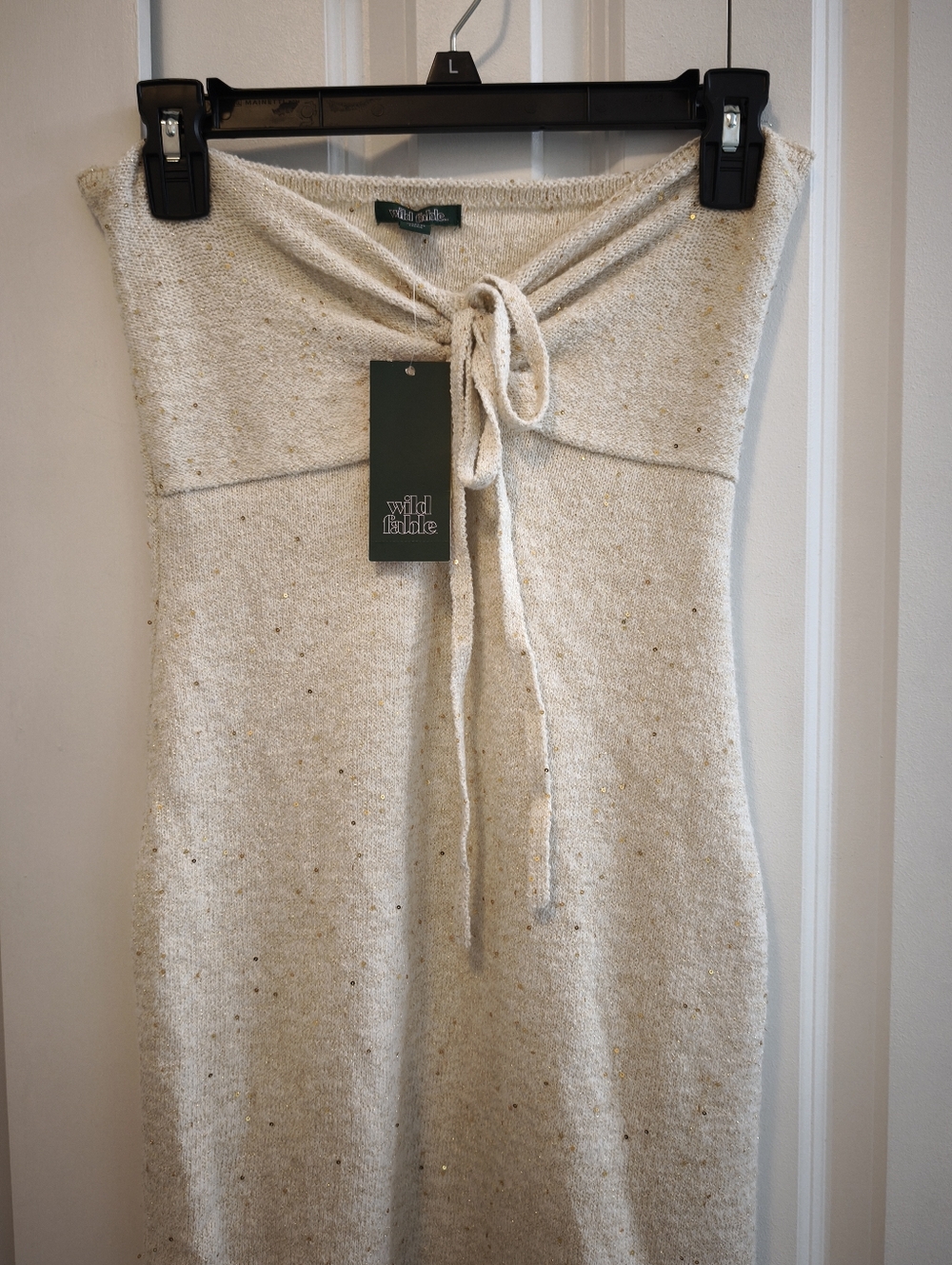 NWT Strapless Beige Dress - Picture 4 of 9